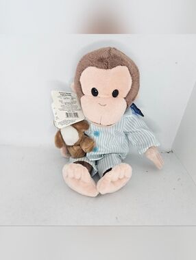 Curious George Pajamas Plush Monkey with Teddy Bear Stuffed Animal Toy With Tags